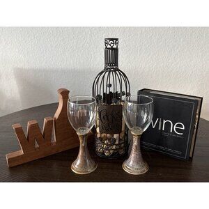 Wine Lover’s Gift Set Of  5 Unique Items-Italian Decor & Useful Items!